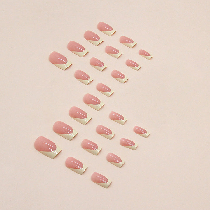 Elegant French Tip Nail Art Extensions Kalsten