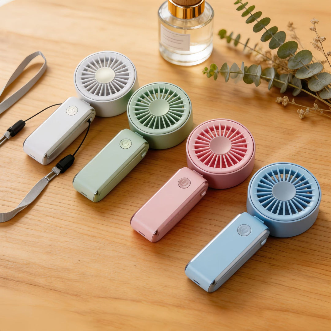Women Portable Handheld Fan with Flexible Handle Kalsten