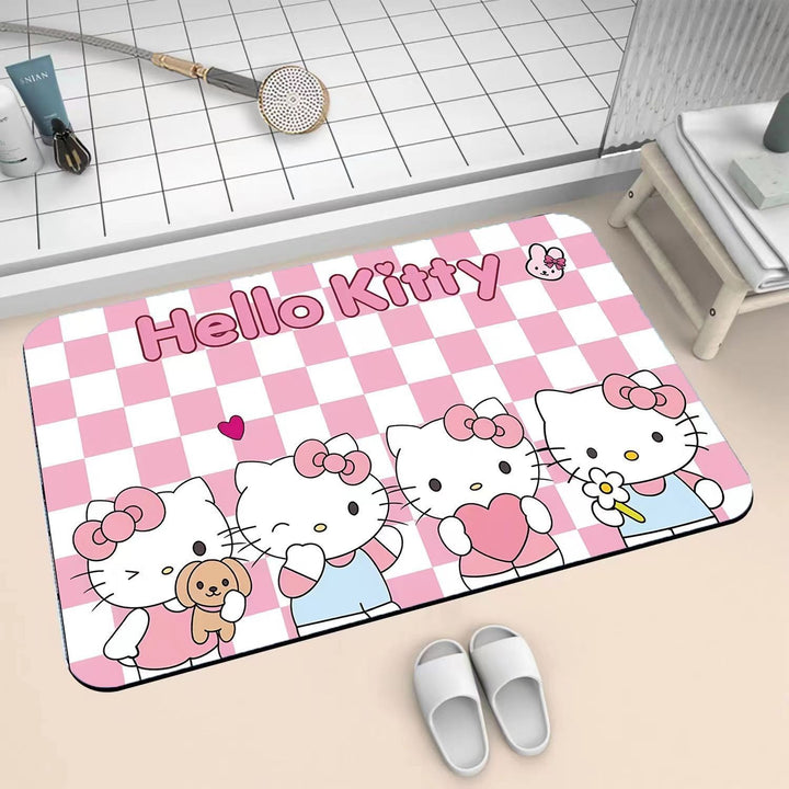Cute Cartoon-Themed Plush Bath Mat