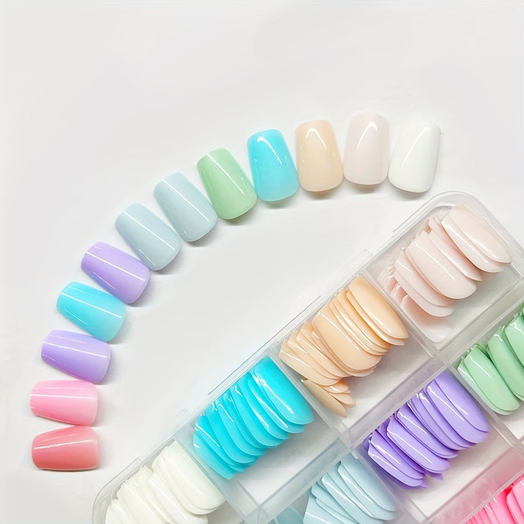 Press-On Nail Art Set with Assorted Shapes and Finishes Kalsten