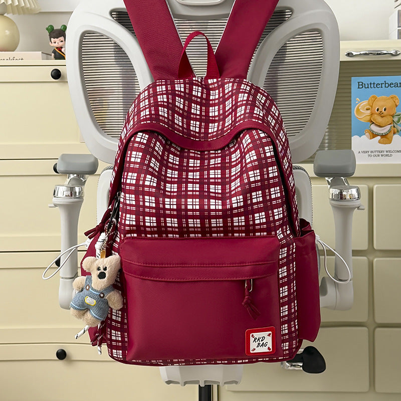 Checked Patterned Backpack Kalsten