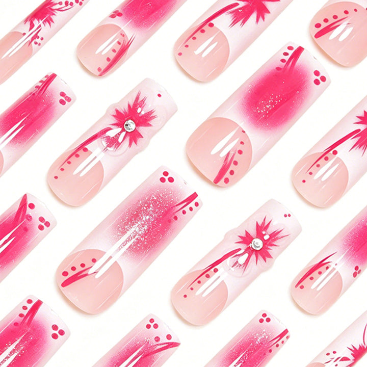 Artistic Floral Stiletto Nail Art Set Kalsten