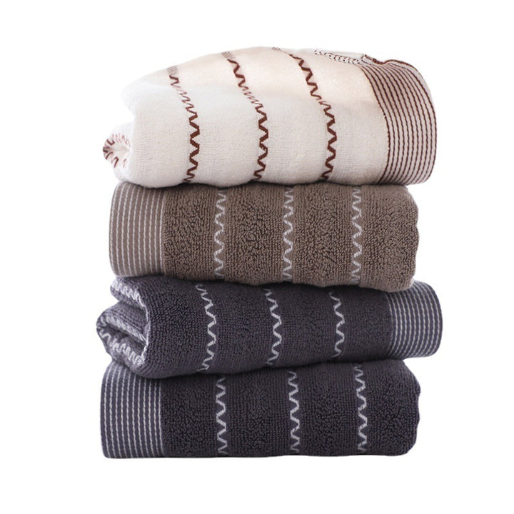 Ladies terry bath towel with modern stripes Kalsten