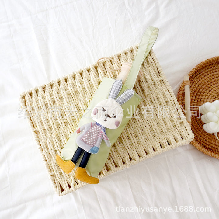 Ladies Foldable Umbrella Bag with Cute Rabbit Motif Kalsten