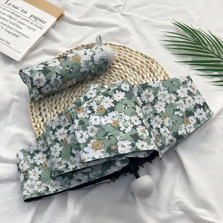 Ladies Folding Umbrella with Elegant Floral Pattern Kalsten
