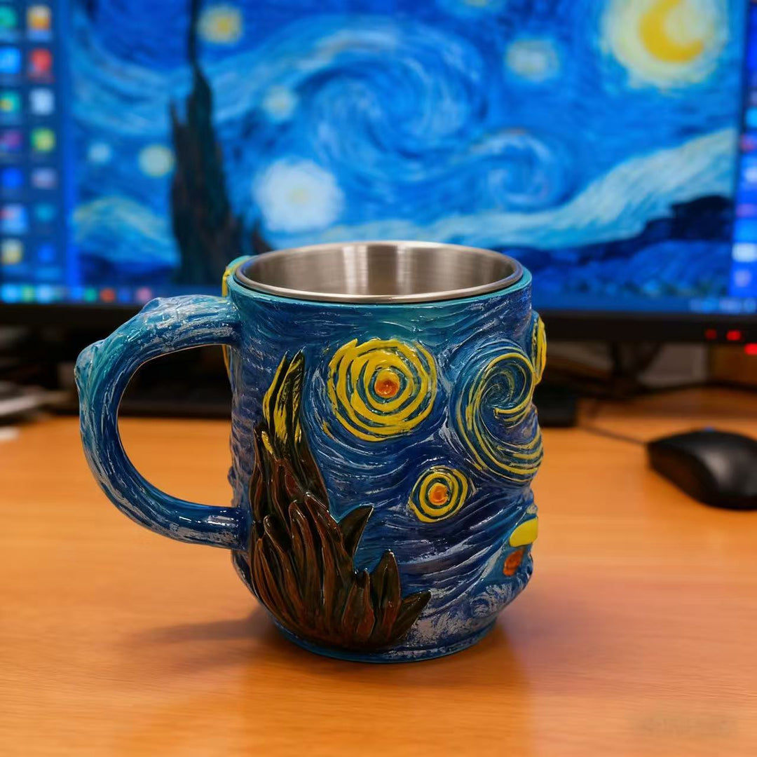 Artistic Starry Night-Themed Coffee Mug Kalsten