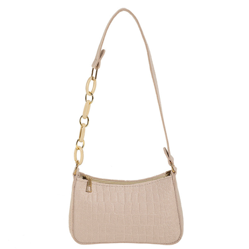 Croc-Textured Mini Crossbody Bag