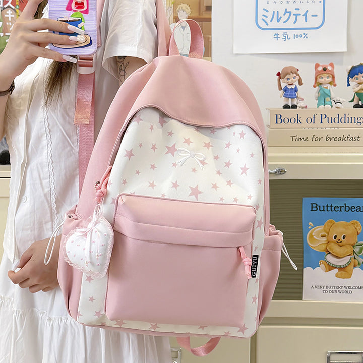 Cartoon-Themed Star-Patterned Backpack Kalsten