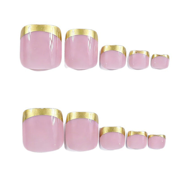 Elegant Gold Tipped Nail Art Kalsten