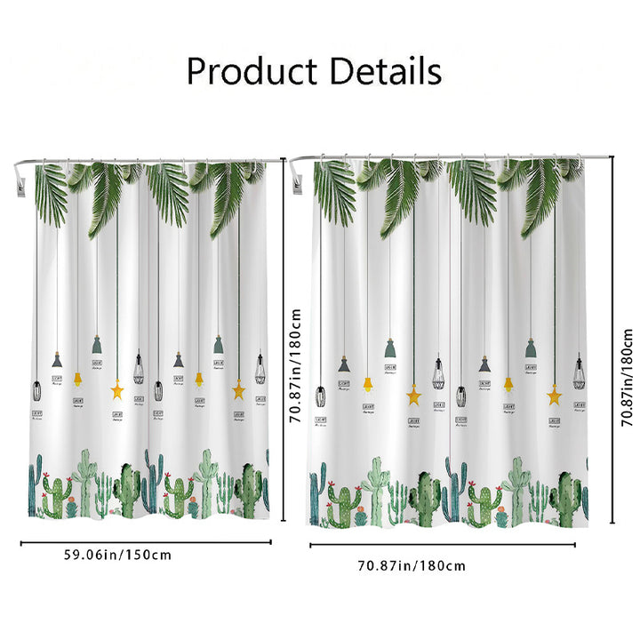 Tropical Garden Themed Shower Curtain Kalsten