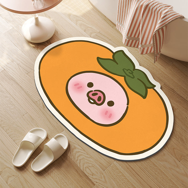 Cute Bath Time Pig-Shaped Bath Mat