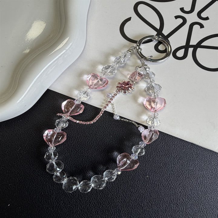 Heart-Shaped Beaded Keychain Kalsten