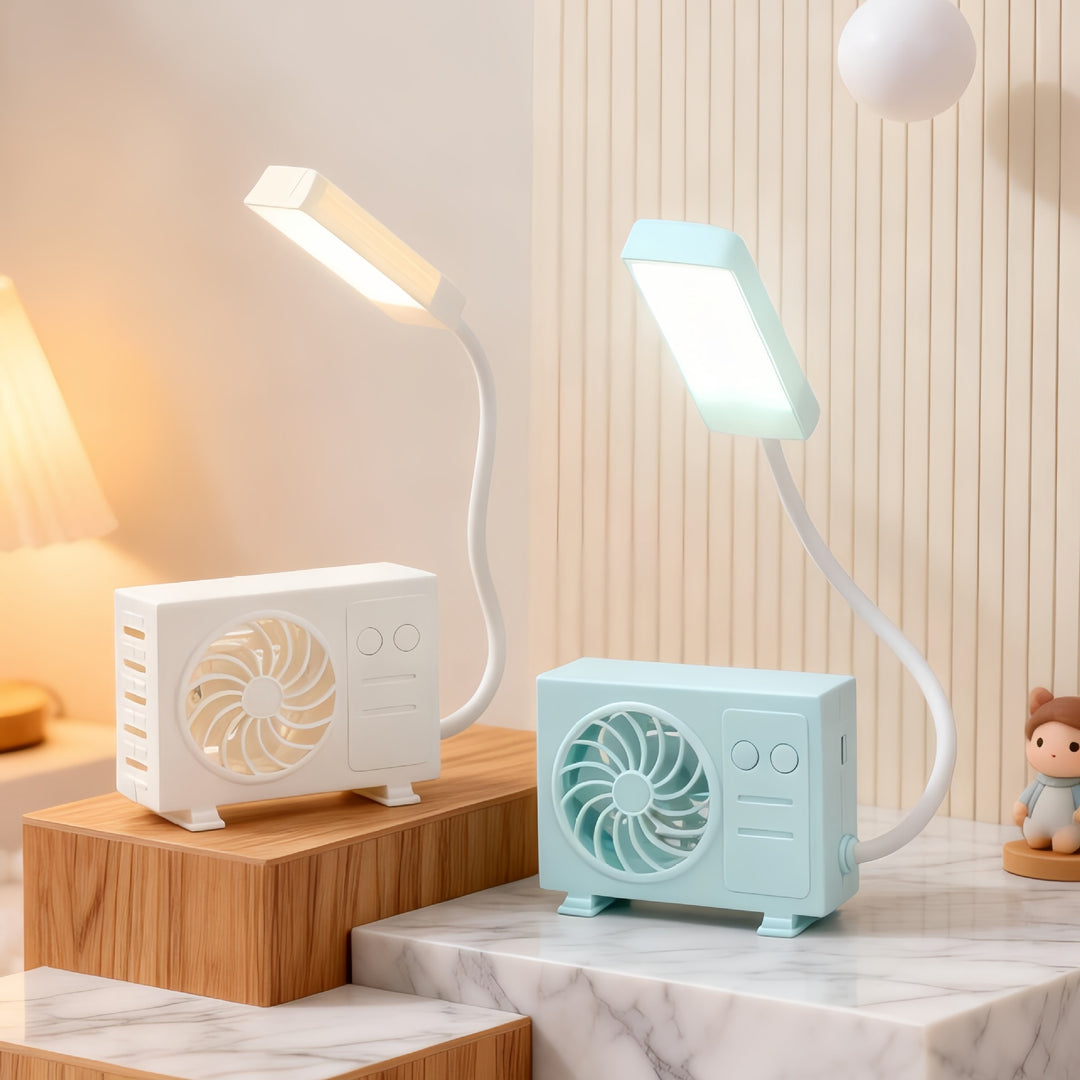 Women's multifunctional table lamp with integrated fan Kalsten