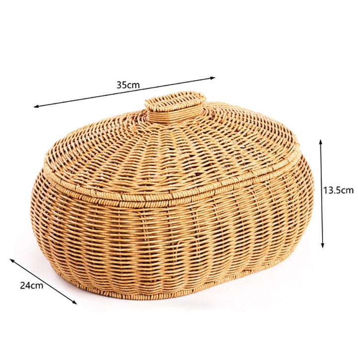 Woven Storage Container with Lid Kalsten