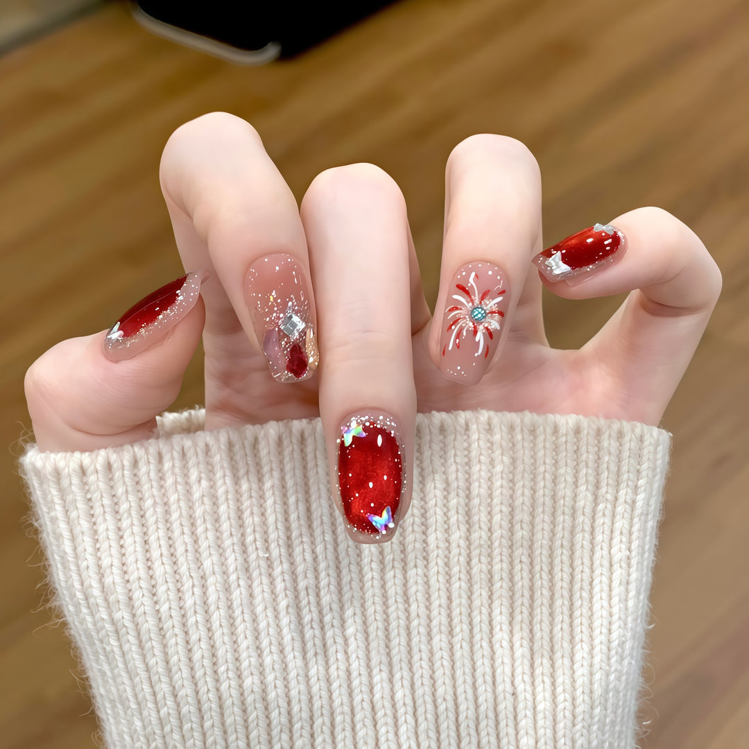 Glittering artificial nails Kalsten