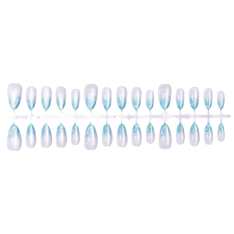 Premium Gel Press-On Nail Set with Ocean-Inspired Design Kalsten