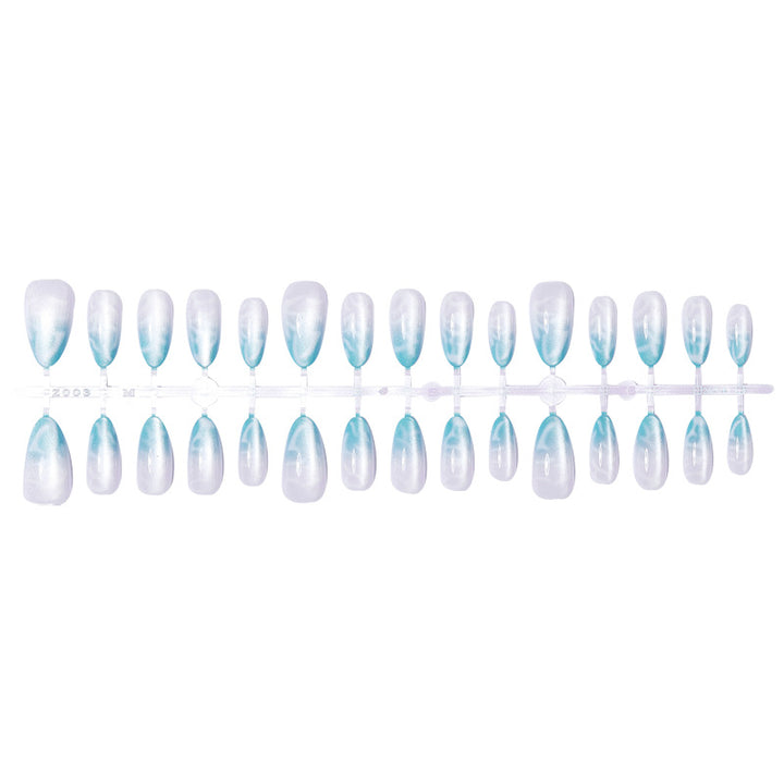 Premium Gel Press-On Nail Set with Ocean-Inspired Design Kalsten