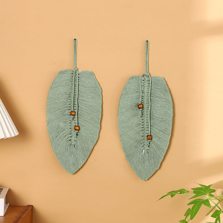 Leaf-Shaped Macrame Wall Art Kalsten