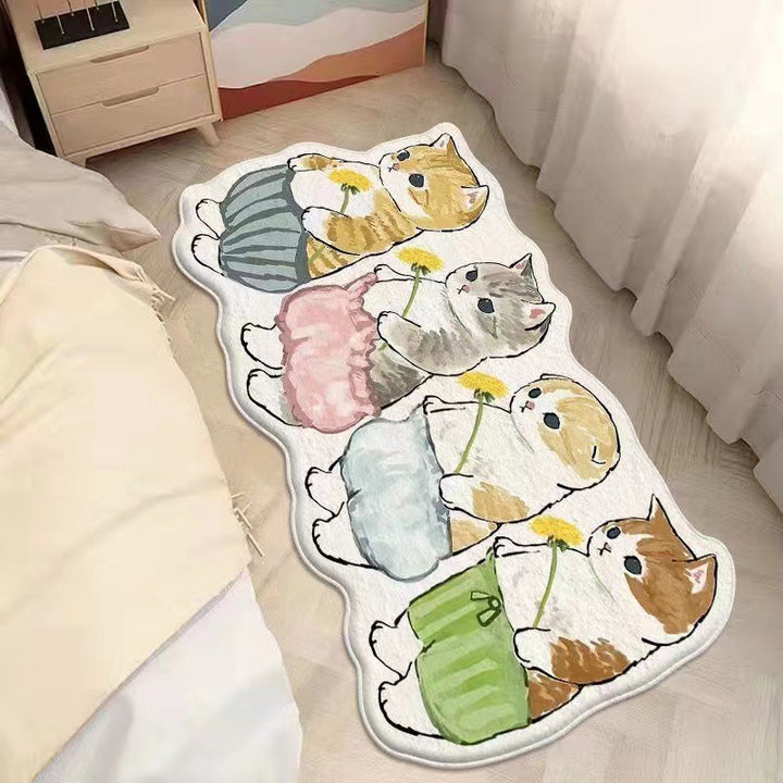 Cartoon Cat-Shaped Area Rug Kalsten