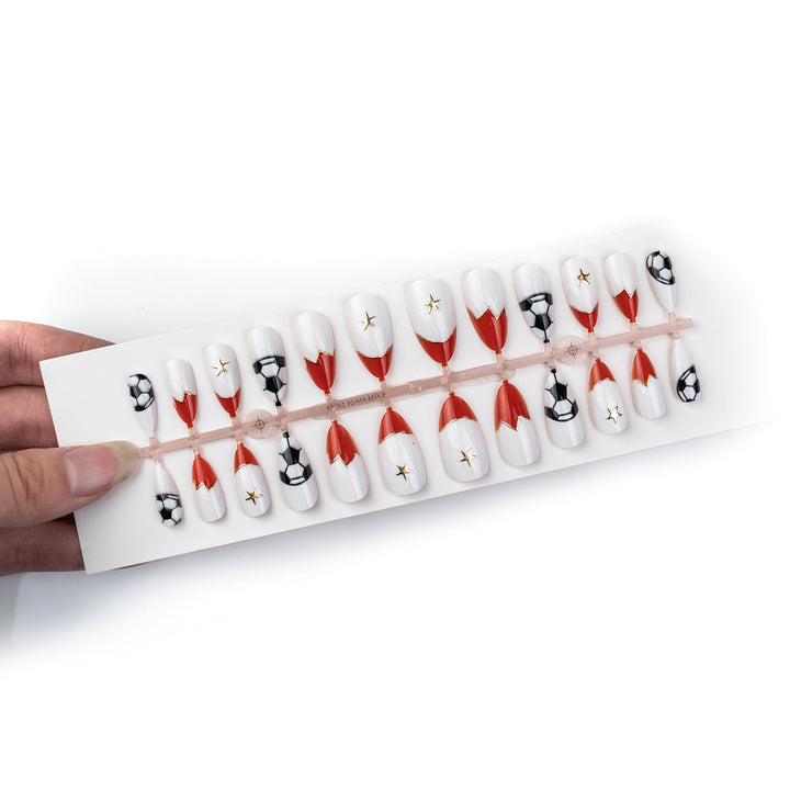 Soccer-Themed Press-On Nail Art Set