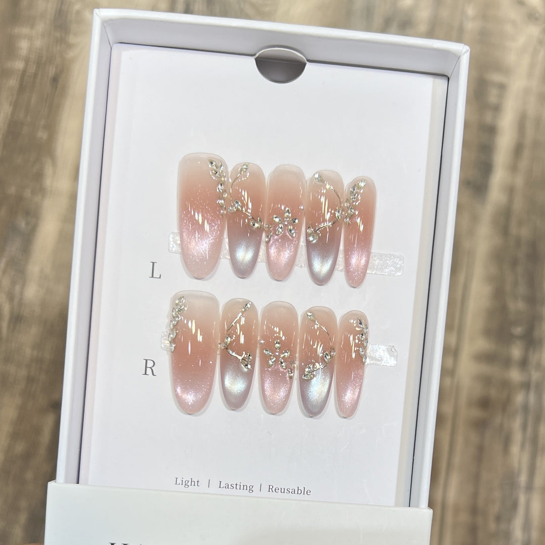 Reusable Elegant Press-On Nail Art Set Kalsten