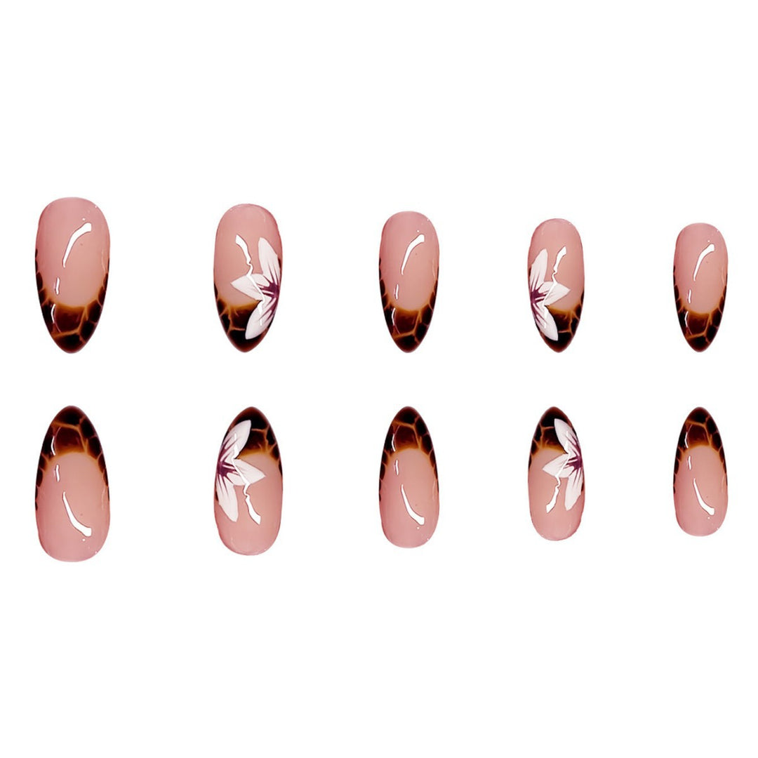 Artistic Floral Ombre Press-On Nails Kalsten