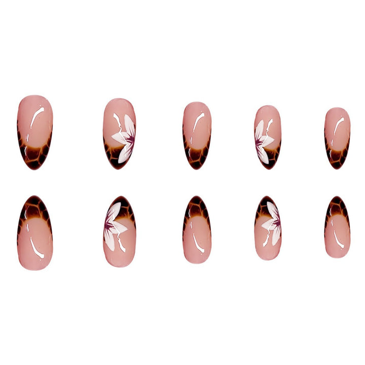 Artistic Floral Ombre Press-On Nails Kalsten