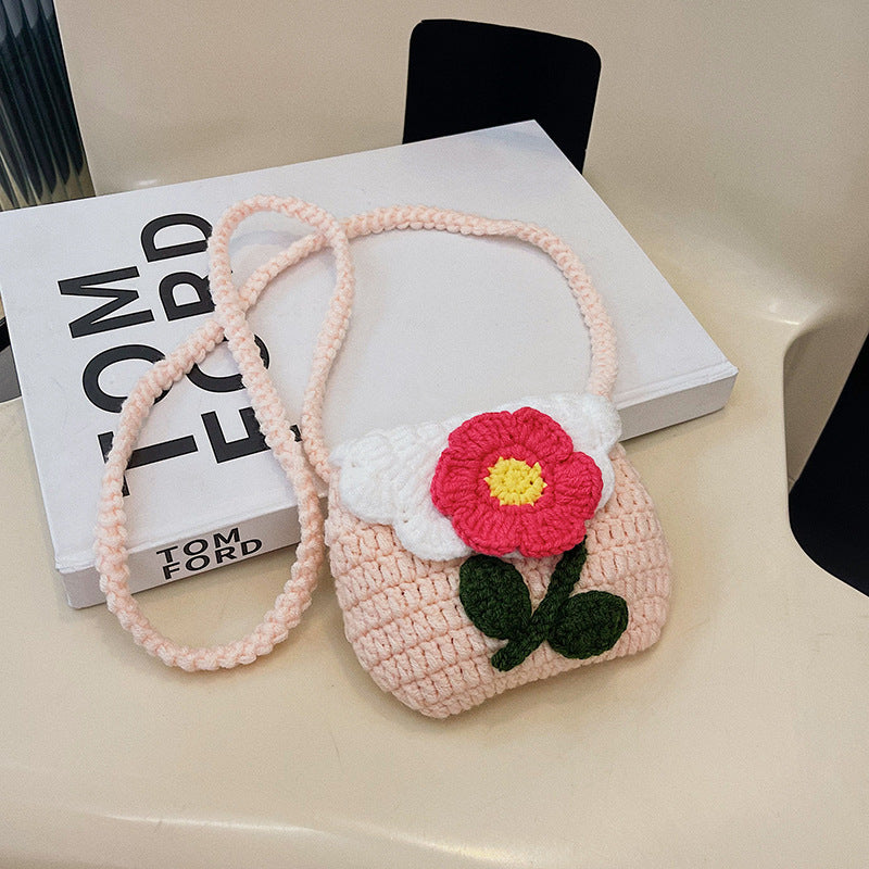 Floral-Themed Crochet Mini Bag