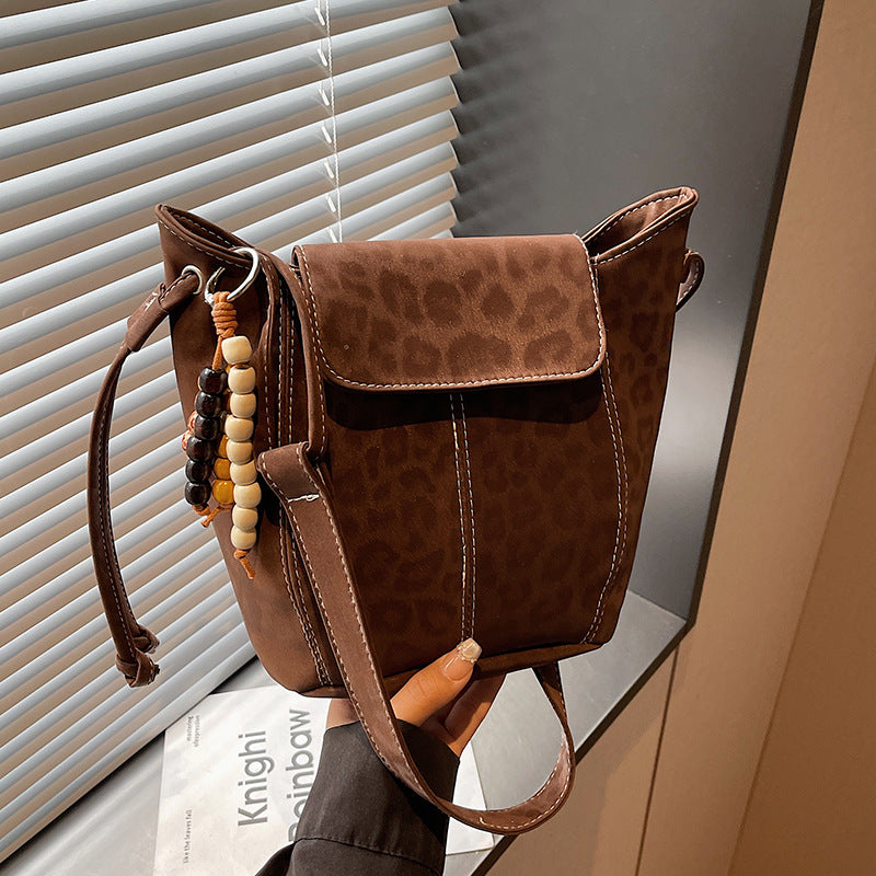 Leopard Print Crossbody Handbag