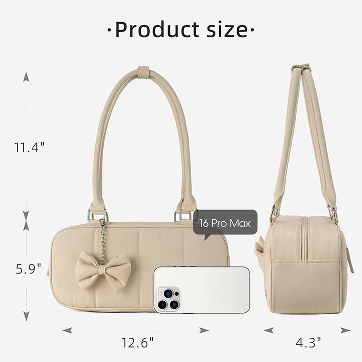 Fashionable shoulder bag with sophisticated design and bow trim Kalsten