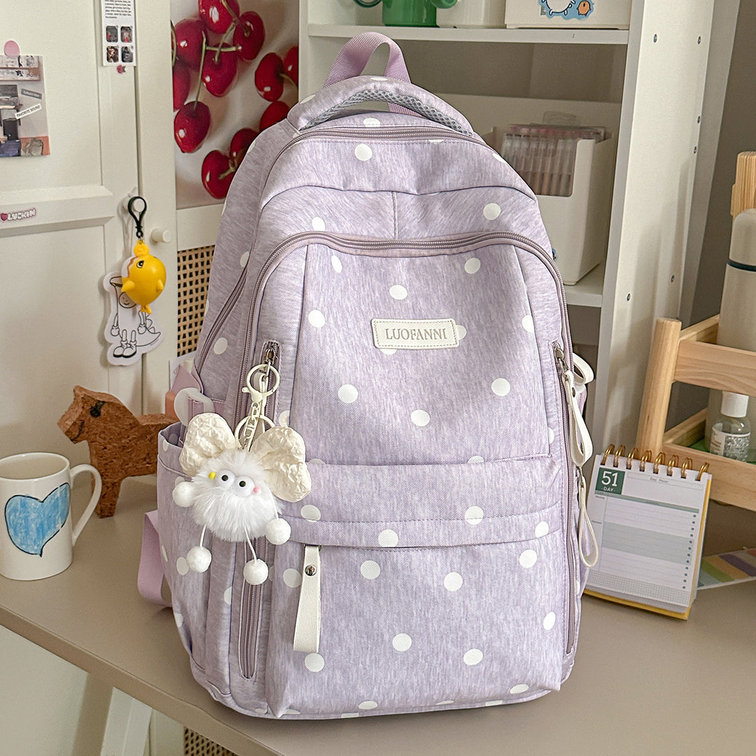 Stylish Polka Dot Patterned Backpack Kalsten
