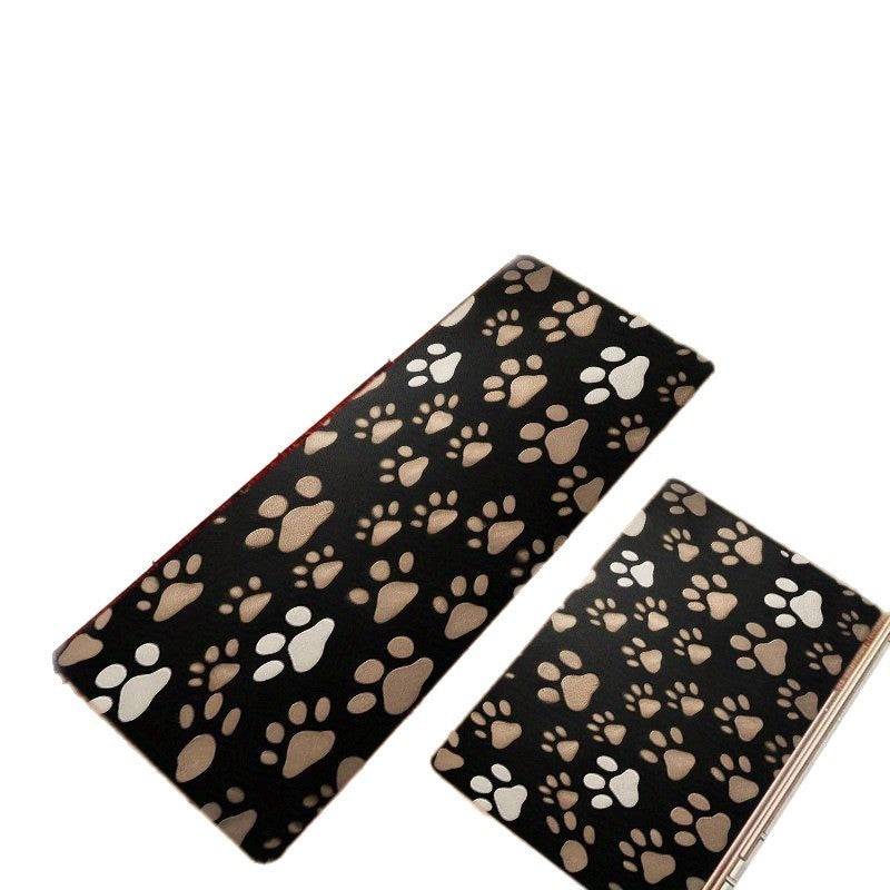 Playful Paw Print Kitchen Mat Set