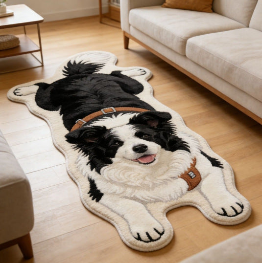 Playful Dog Shaped Area Rug