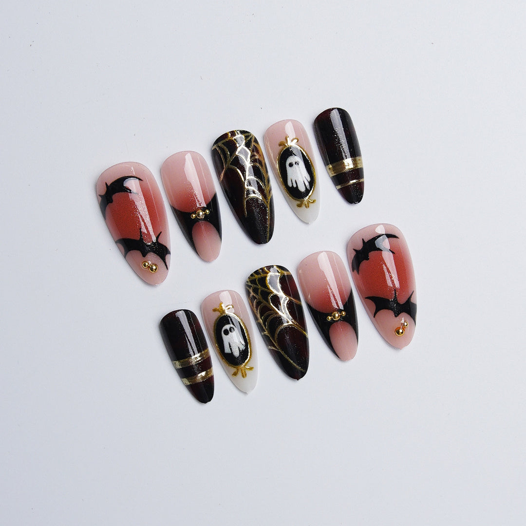 Halloween Artificial Nail Set with Creepy Designs Kalsten