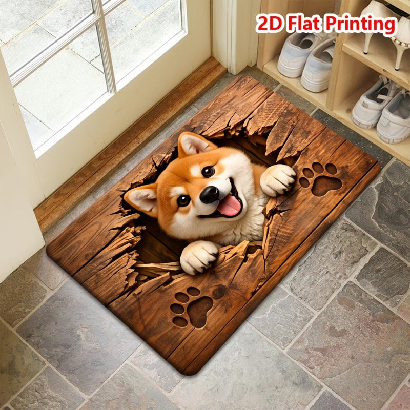 Dog-Themed Decorative Floor Mat