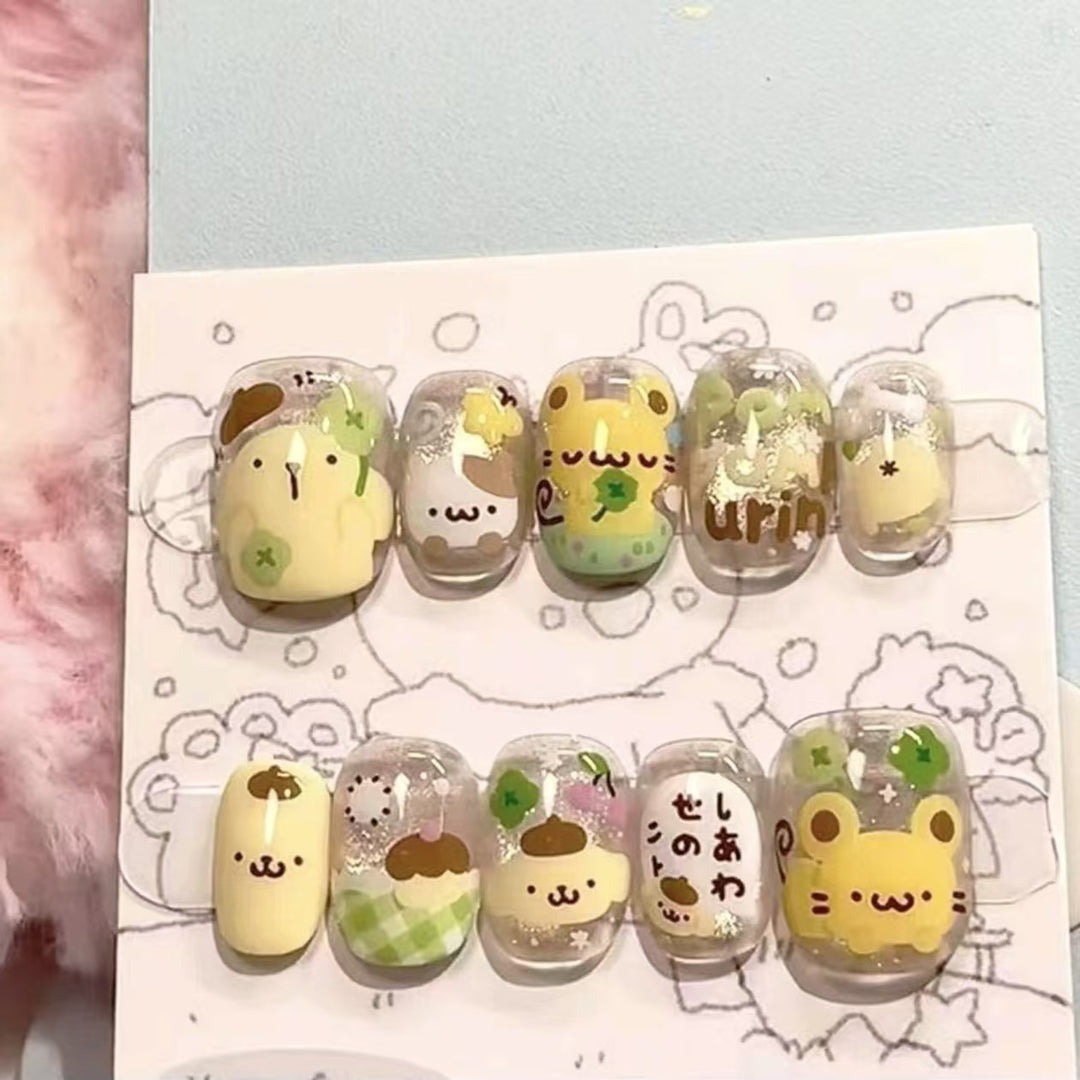 Whimsical Character Press-On Nail Art Set Kalsten