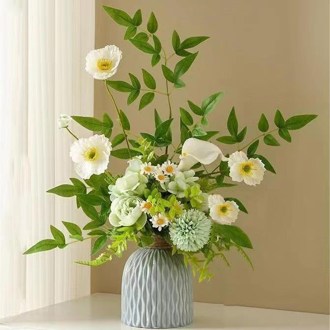 Elegant Floral Arrangement in Textured Vase
