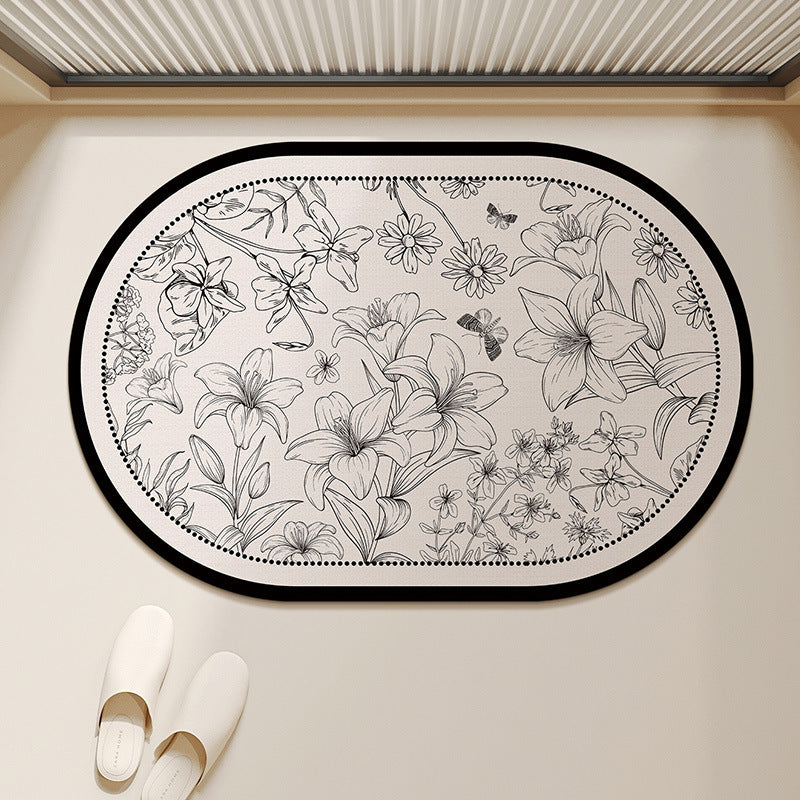 Floral Shaped Decorative Area Mat