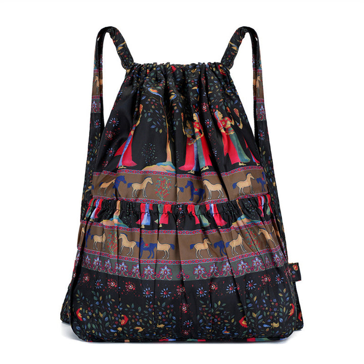 Floral Print Drawstring Backpack Kalsten