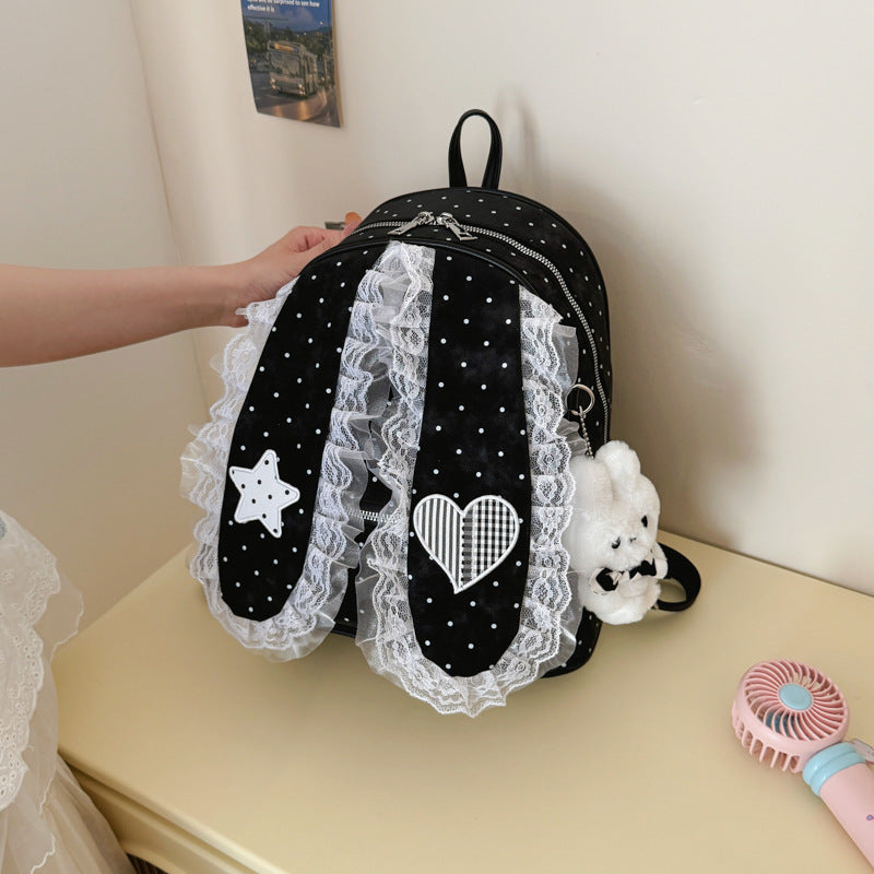 Cute Bunny-Ear Plush Backpack Kalsten