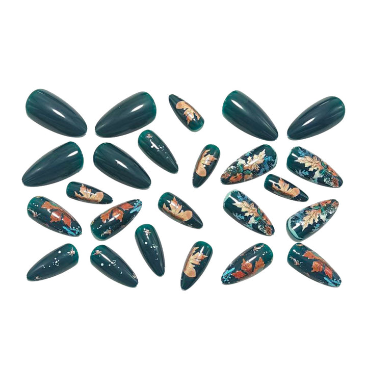Artificial Nails in Stylish Autumn Design Kalsten