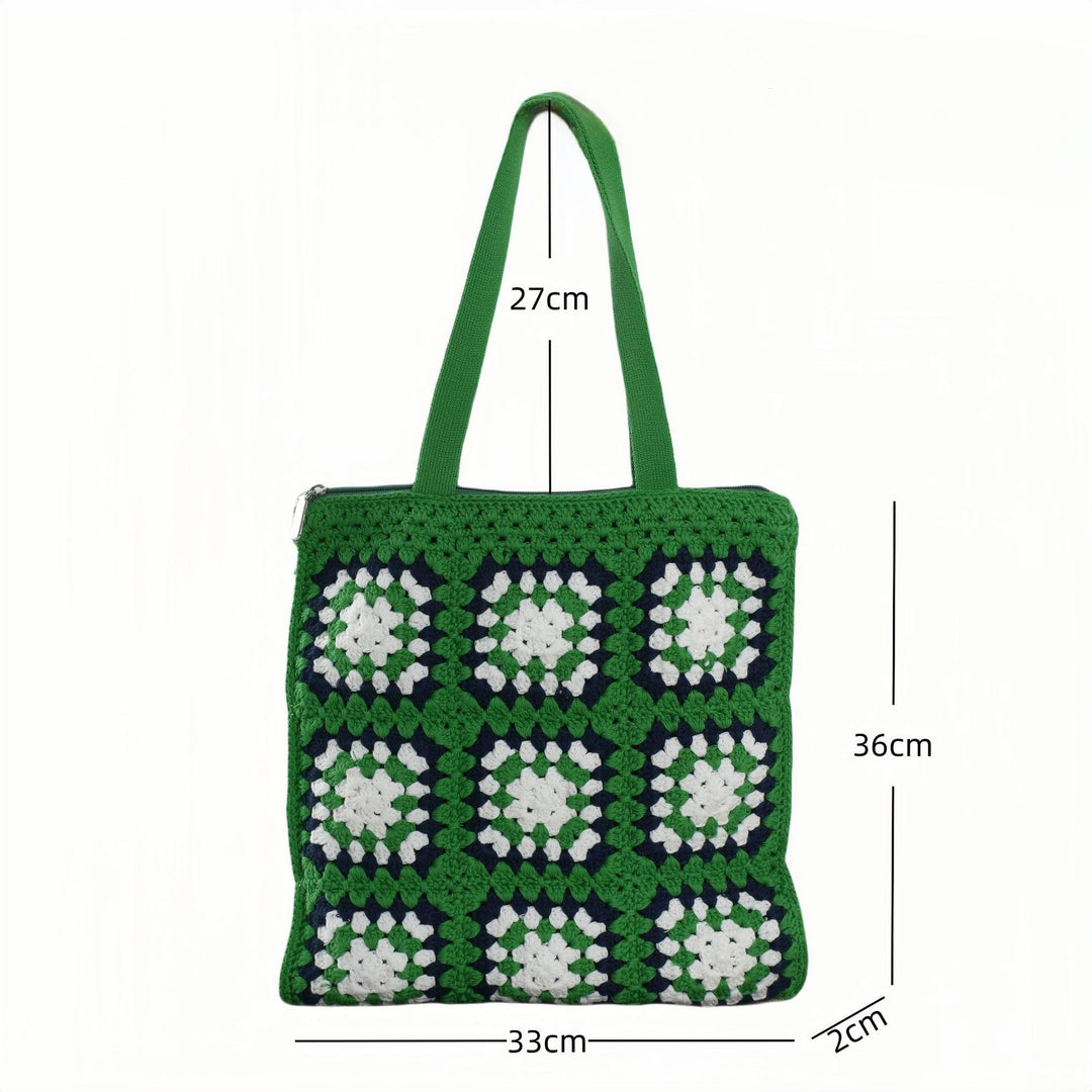 Handcrafted cotton tote bag in vintage granny design Kalsten