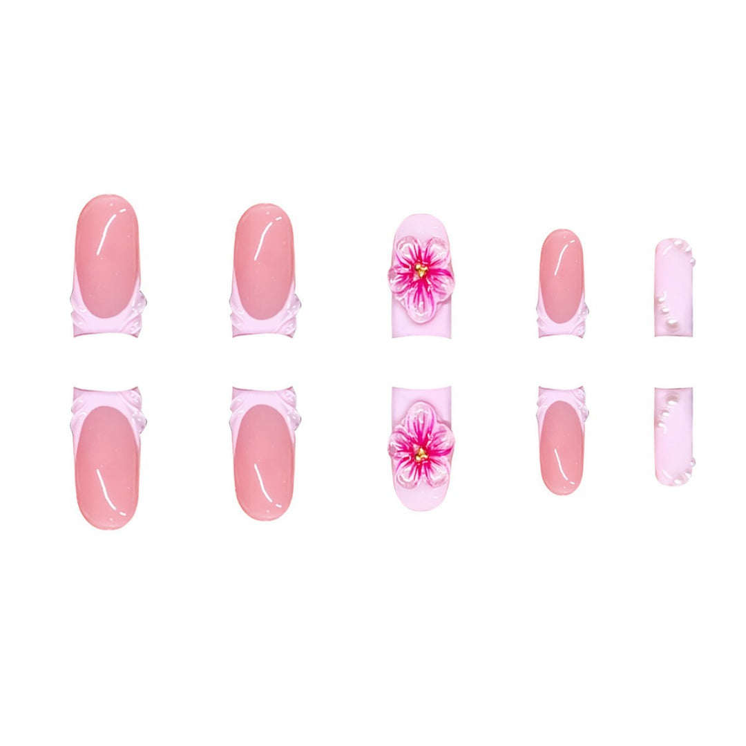 Premium 3D Floral Press-On Nail Art Kalsten
