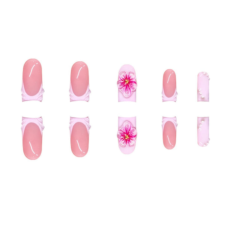 Premium 3D Floral Press-On Nail Art Kalsten