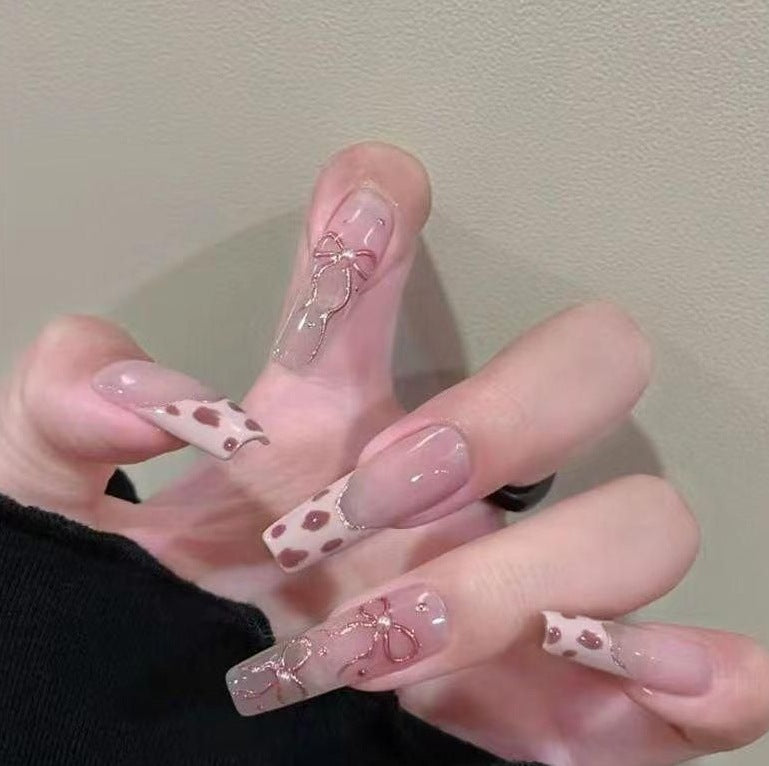 Decorative Glitter French Tip Nail Enhancements Kalsten