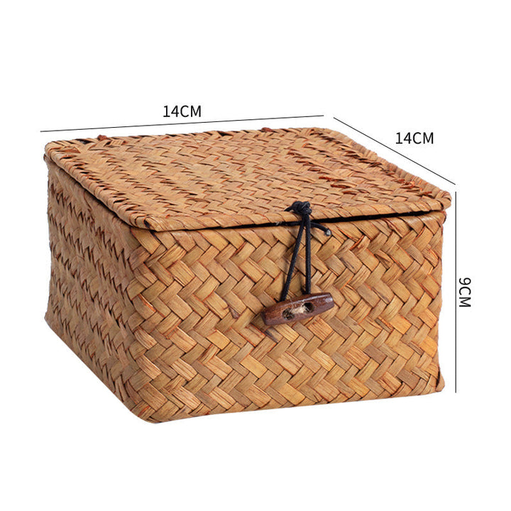 Handwoven Storage Box with Lid Kalsten