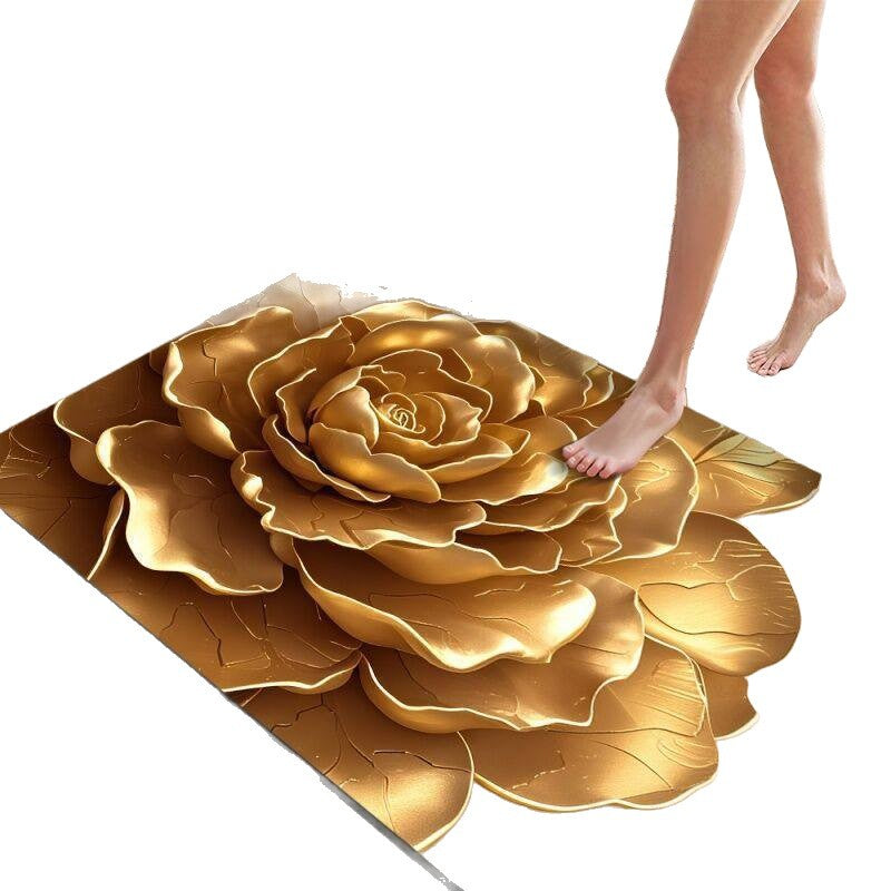 Elegant Lotus Flower Bath Mat Kalsten