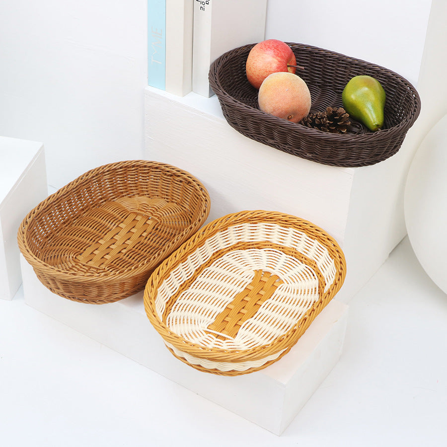 Handcrafted fruit basket made of woven material Kalsten