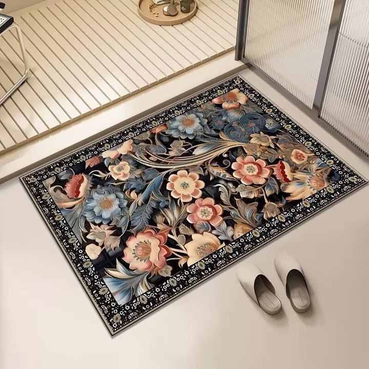 Floral Design Non-Slip Bath Mat