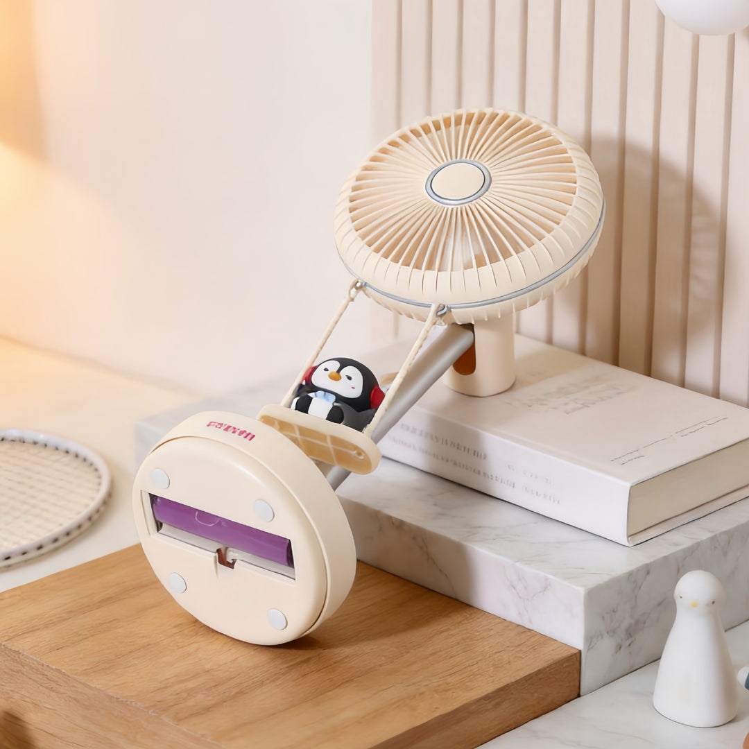 Ladies Creative Table Fan with Integrated Animal Motif Kalsten